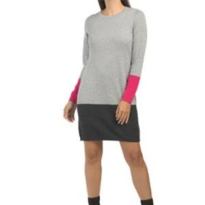 NWT Nicole Miller Soft Color Block, Medium, Sweater Dress